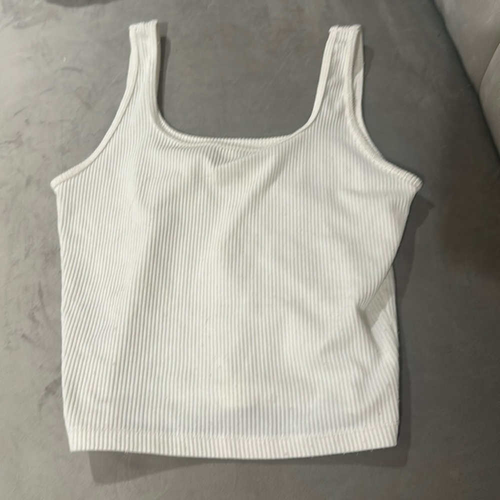 Hollister ribbed white tank size x small women’s